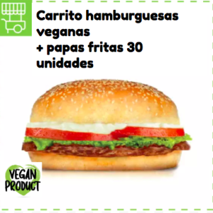 carrito de hamburguesa vegana