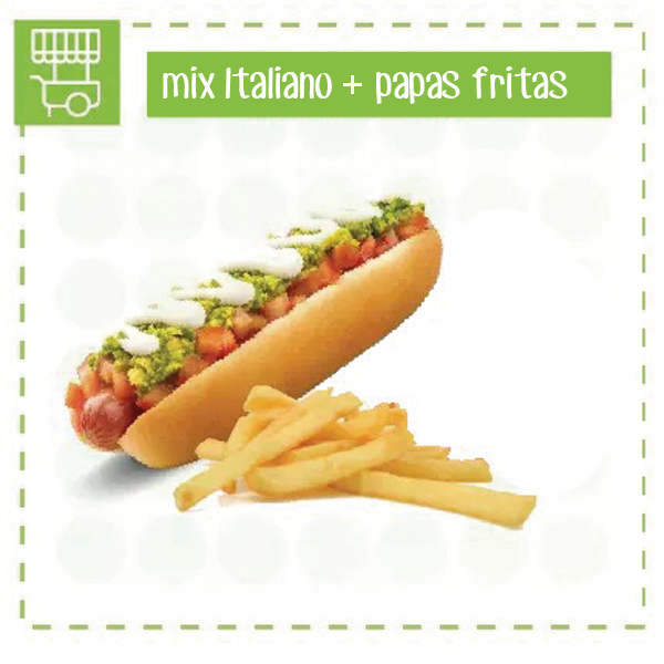 carrito de completo italiano mas papas fritas